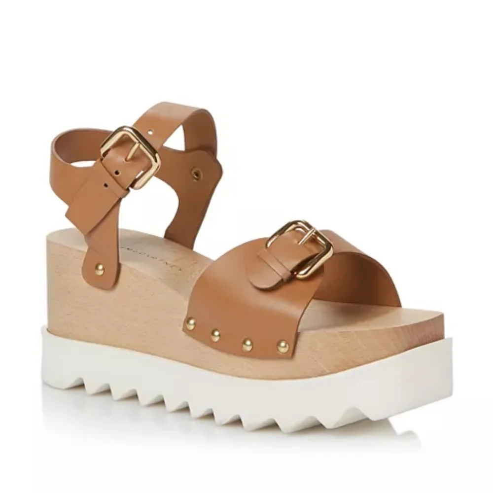 Stella McCartney Women's Elyse Wedge Platform Sandals. - Picture 1 of 9